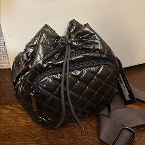 MZ Wallace Shimmering Silver Quilted Bag